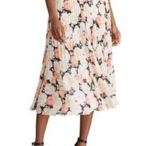 XL Chaps Pleated Floral Skirt